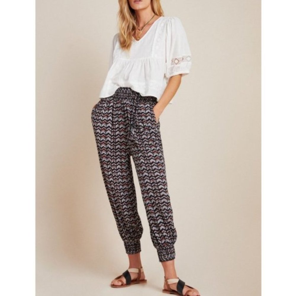 Anthropologie loose viscose joggers pants. Sz L.